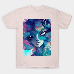 Fantastical Manga Flower Girl T-Shirt